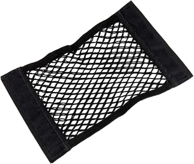 Double Layer Car Trunk Storage Net Durable Mesh Seat Back Organizer For SUV Truck Van Black - Image 1