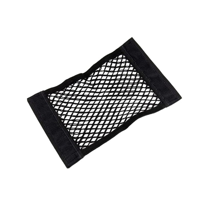 Double Layer Car Trunk Storage Net Durable Mesh Seat Back Organizer For SUV Truck Van Black - Image 2