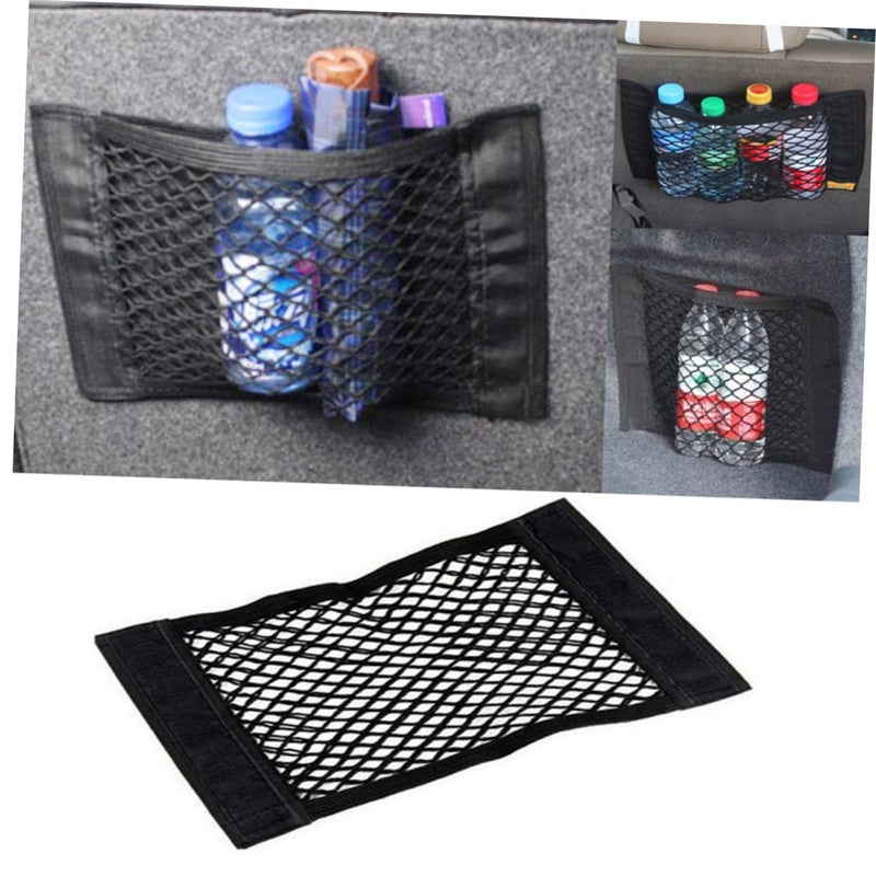 Double Layer Car Trunk Storage Net Durable Mesh Seat Back Organizer For SUV Truck Van Black - Image 5
