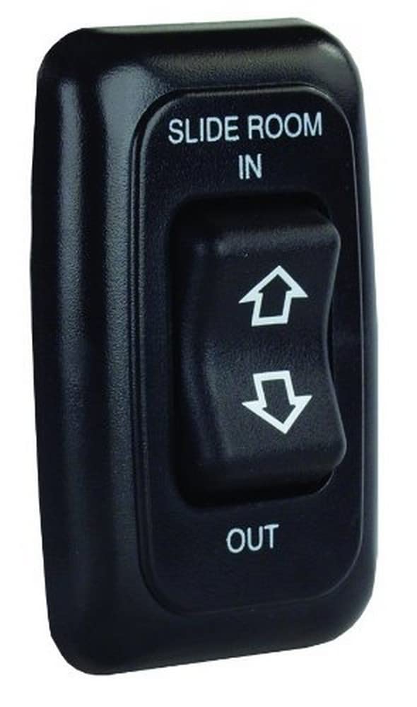 JR Products 12285 Black Single Slide-Out Switch Assembly with Bezel - Image 3