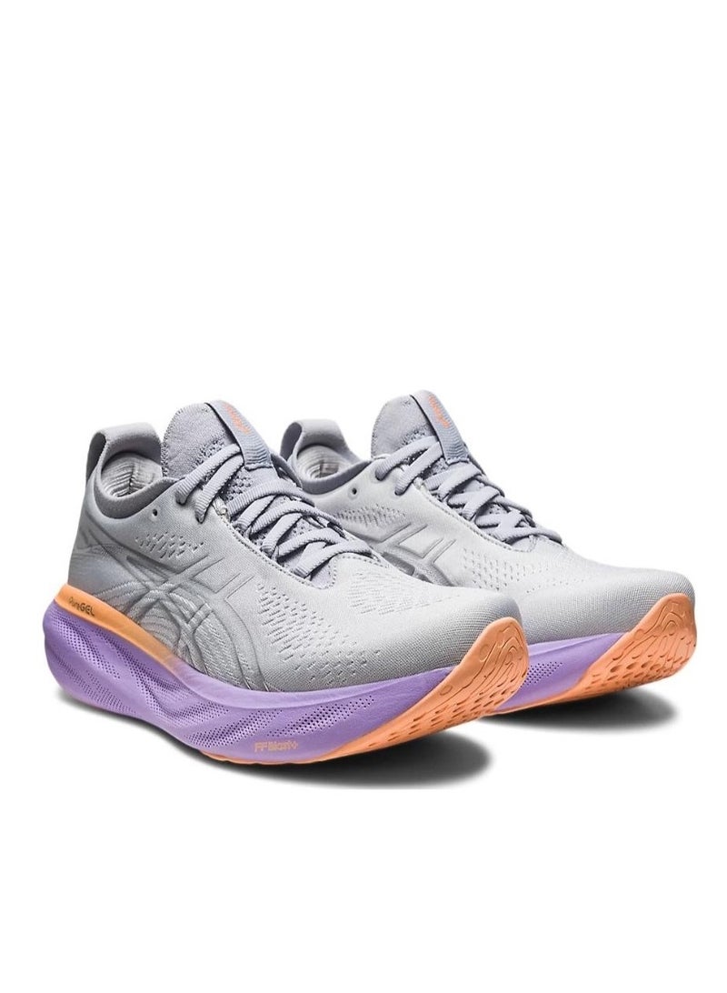 Onitsuka Tiger حذاء نسائي جيل-نيمبوس 25 للدراجات/الجري خارجي رمادي/برتقالي/بنفسجي - Image 2