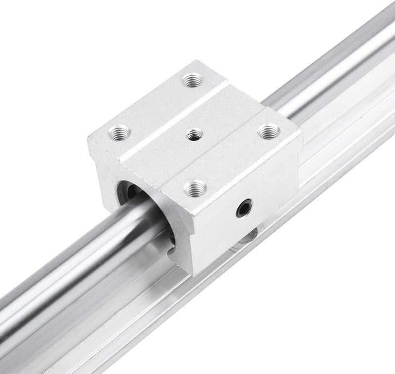 fasient Linear Rail Shaft, 2PCS SBR12-500mm 12MM Linear Bearing Rail Slide Shaft + 4Pcs SBR12UU Blocks, Construction for Long-lasting Performance - Image 3