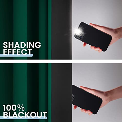 SimpleHome 100% Blackout Curtains for Bedroom,Thermal Insulated Grommet Window Drapes Room Darkening Dark Green Curtains for Living Room with Black Back,52 x 84 Inch,2 Panels - Image 3