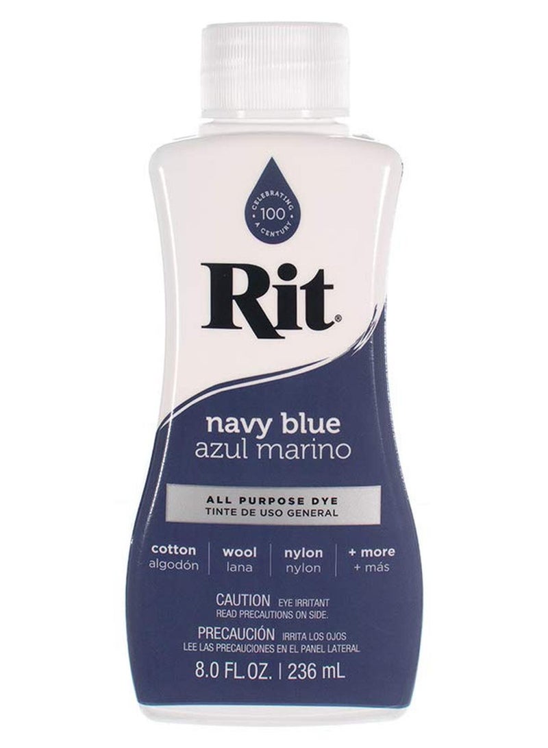 Craft County Rit Dye Liquid â€“ Wide Selection of Colors â€“ 8 Oz. (Navy Blue) - Image 1