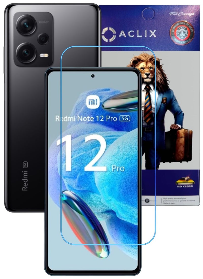 ACLIX Antistatic ESD Dustproof Premium Quality High Definition Clear Tempered Glass Screen Protector Designed For Xiaomi Redmi Note 12  Pro - Image 1