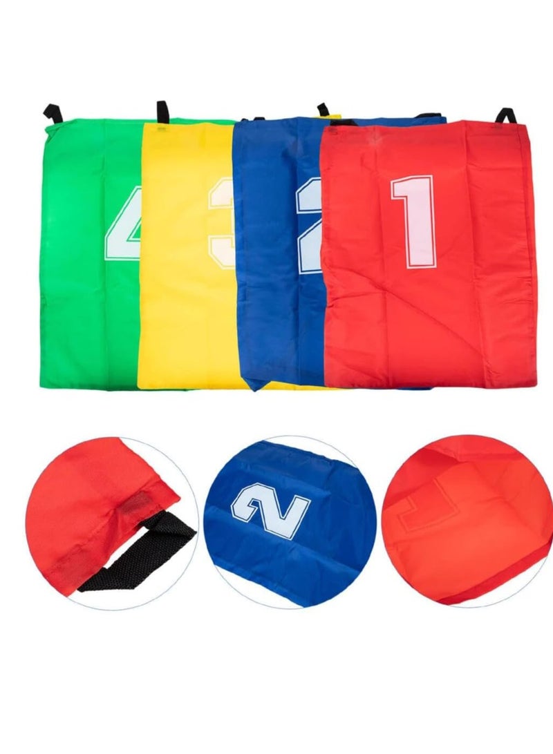 Bukela 4Pcs Potato Sack Race Bags,Outdoor Racing Jumping Bags for Kids,Kids Kangaroo Jumping Bag Balance Training Toys,Multi-Colored Sack Race Set for Birthday Party Sports Day Family Reunions  - Image 1