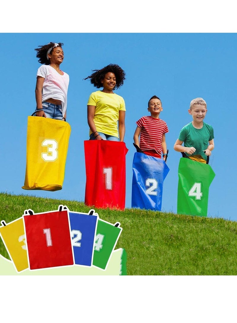Bukela 4Pcs Potato Sack Race Bags,Outdoor Racing Jumping Bags for Kids,Kids Kangaroo Jumping Bag Balance Training Toys,Multi-Colored Sack Race Set for Birthday Party Sports Day Family Reunions  - Image 4