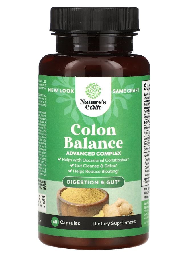 Nature's Craft كولون بالانس كومبليكس المتقدم 60 كبسولة
