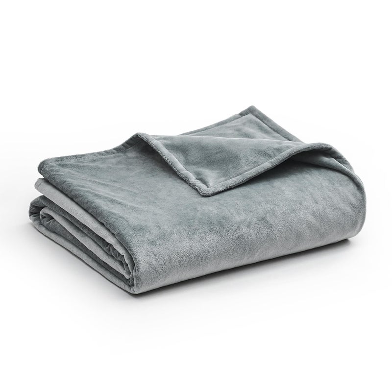 YnM Fuzzy Duvet Cover for Weighted Blankets with 8 Strings Dark Grey 60x80