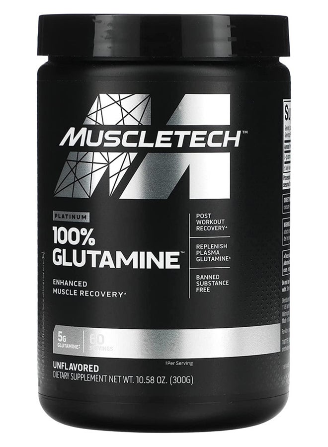 MuscleTech Platinum Glutamine Unflavored  60 Servings 300g - Image 1