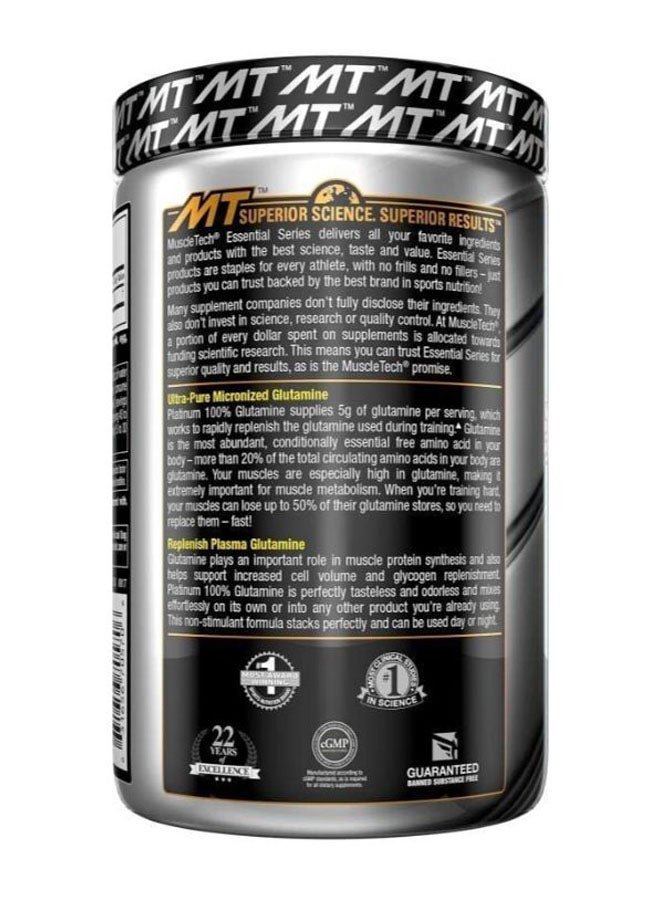 MuscleTech Platinum Glutamine Unflavored  60 Servings 300g - Image 3