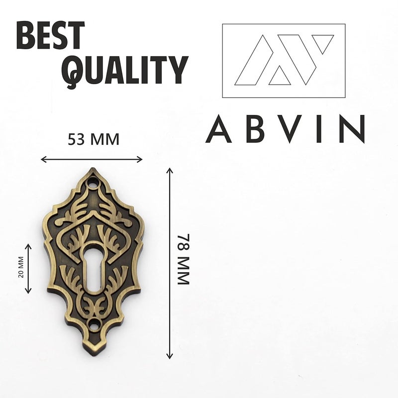 ABVIN Vintage Lotus Keyhole with Design Key Hole for Lock 1 pcs  - Image 2
