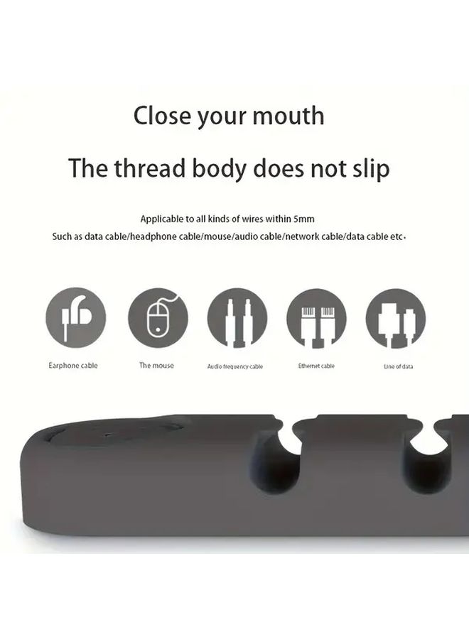 Random Color Desktop Cable Organizer Cord Holder for Desk Charging Station - Image 3