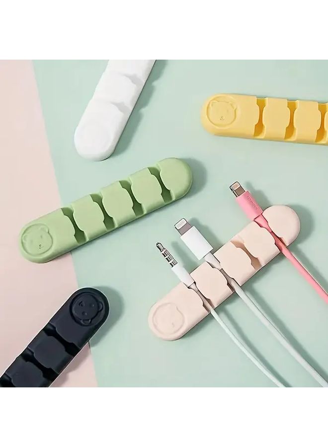 Random Color Desktop Cable Organizer Cord Holder for Desk Charging Station - Image 1