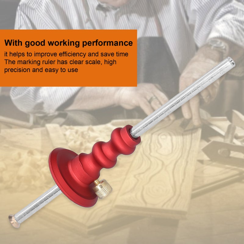 Woodworking Scriber Ruler 0-200mm Wood Marking Gauge Mortise Scribe Tool for Carpenter - Image 5