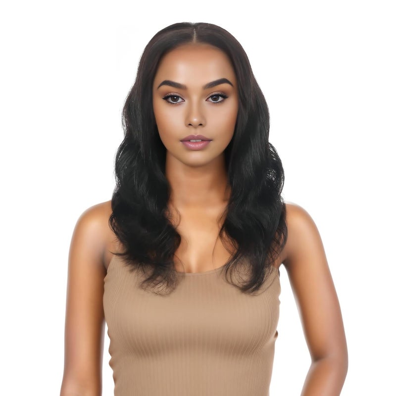 FUTAI 22 Inch Real Human Hair Wave Body Wigs HD Front 134 Lace Wig for Professional Female Diverse Styles