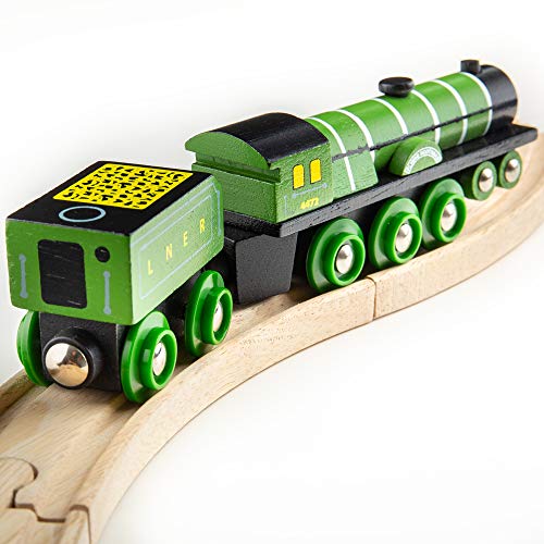 Bigjigs Rail Flying Scotsman Toy Train | Green Model for Wooden Track Set | Heritage Collection Railway Figures & Accessories | Great Gifts for 3+ Year Old Kids | Educational Tool for Toddlers - Image 2