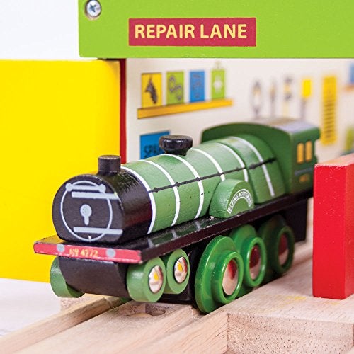 Bigjigs Rail Flying Scotsman Toy Train | Green Model for Wooden Track Set | Heritage Collection Railway Figures & Accessories | Great Gifts for 3+ Year Old Kids | Educational Tool for Toddlers - Image 5