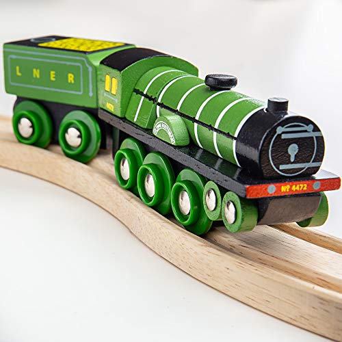 Bigjigs Rail Flying Scotsman Toy Train | Green Model for Wooden Track Set | Heritage Collection Railway Figures & Accessories | Great Gifts for 3+ Year Old Kids | Educational Tool for Toddlers - Image 3