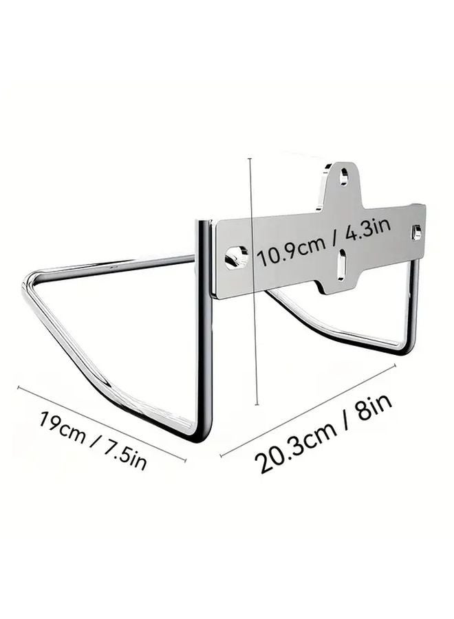 خطاف سلم ثقيل من الفولاذ المقاوم للصدأ مثبت على الحائط منظف مرآب - Image 1