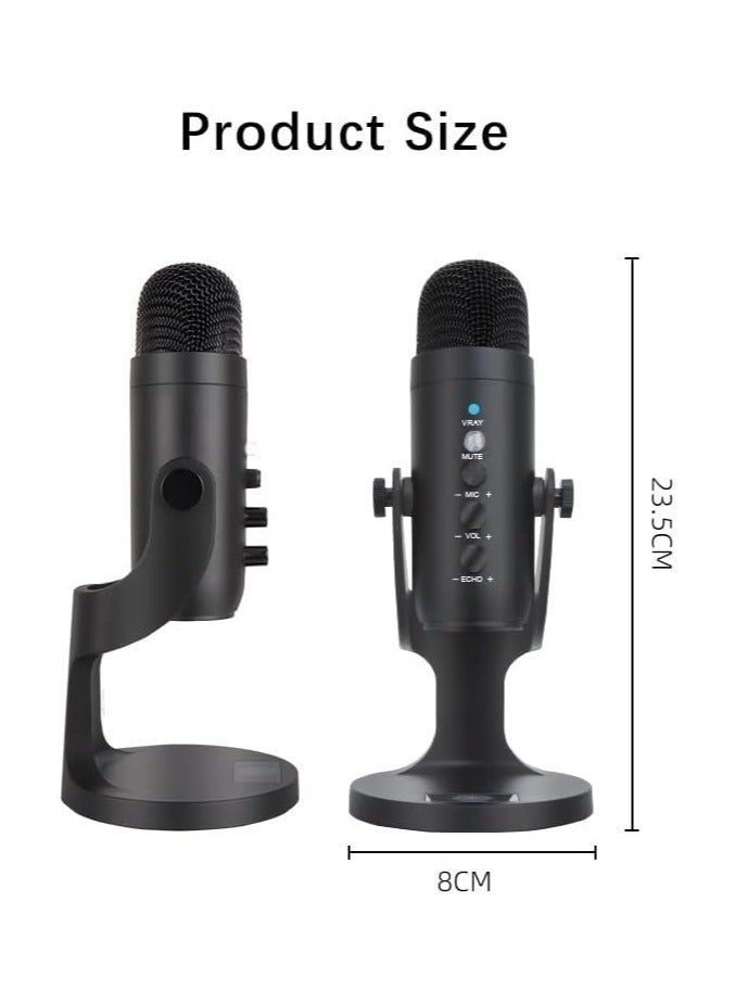 Jmary Professional Condenser MC-PW8 Desktop USB Recording And Live Microphone For PC Computer Laptop - Image 2