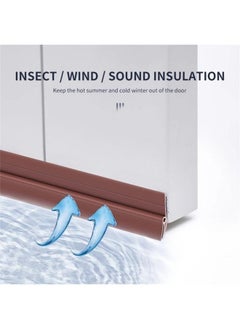 oldlaiben Door & Window Seal, Door Draft Stopper, Door Bottom Soundproofing Sticker, Self-adhesive Seal for Door Frame, For wind and dust insulation, sound insulation and heat insulation（Brown）  - Image 5
