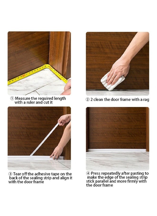 oldlaiben - Door & Window Seal, Door Draft Stopper, Door Bottom Soundproofing Sticker, Self-adhesive Seal for Door Frame, For wind and dust insulation, sound insulation and heat insulation（Brown） - Image 1
