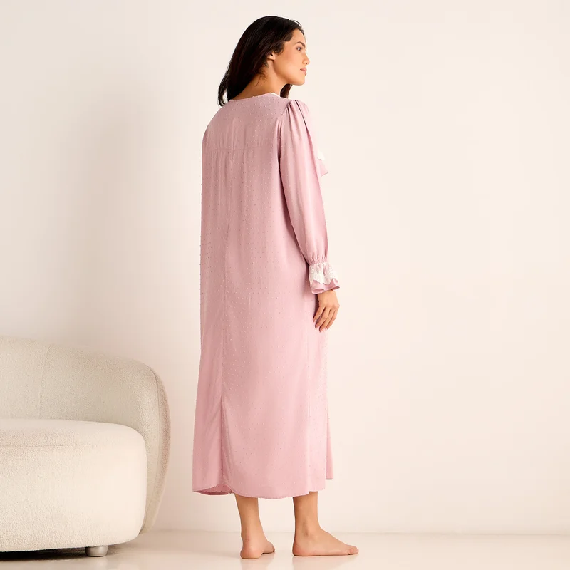 FAV Lace Trim Maternity Night Dress