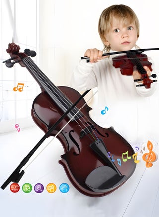 GROIC Kid's Toy Violin with Adjustable Strings and Bow,Violin