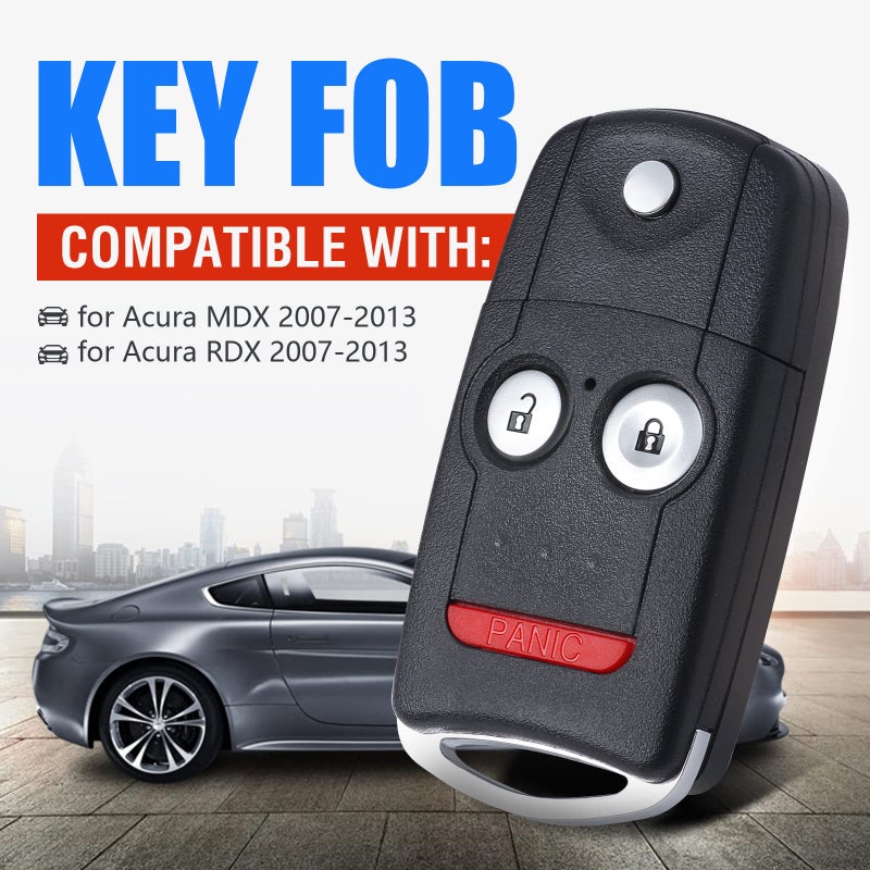 Keymall Car Key Fob Keyless Entry Remote Replacement for Acura MDX/RDX 2007 2008 2009 2010 2011 2012 2013 FCC ID:N5F0602A1A P/N:35111-STX-325/327 3 Buttons - Image 2