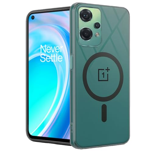 SHINESTAR Shockproof Ultra-Hybrid Back Cover for OnePlus Nord CE 2 Lite 5G | Crystal Clear Slim Transparent Case | Stylish Design | Compatible Only with Magnetic Accessories – Black - Image 1
