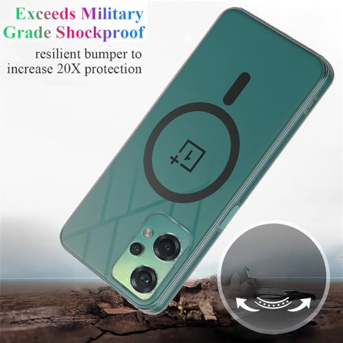 SHINESTAR Shockproof Ultra-Hybrid Back Cover for OnePlus Nord CE 2 Lite 5G | Crystal Clear Slim Transparent Case | Stylish Design | Compatible Only with Magnetic Accessories – Black - Image 2