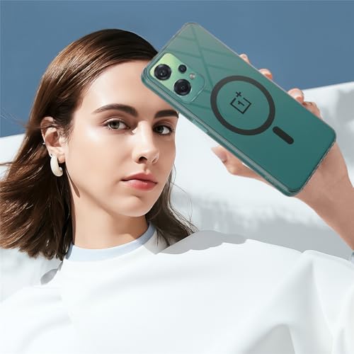SHINESTAR Shockproof Ultra-Hybrid Back Cover for OnePlus Nord CE 2 Lite 5G | Crystal Clear Slim Transparent Case | Stylish Design | Compatible Only with Magnetic Accessories – Black - Image 4