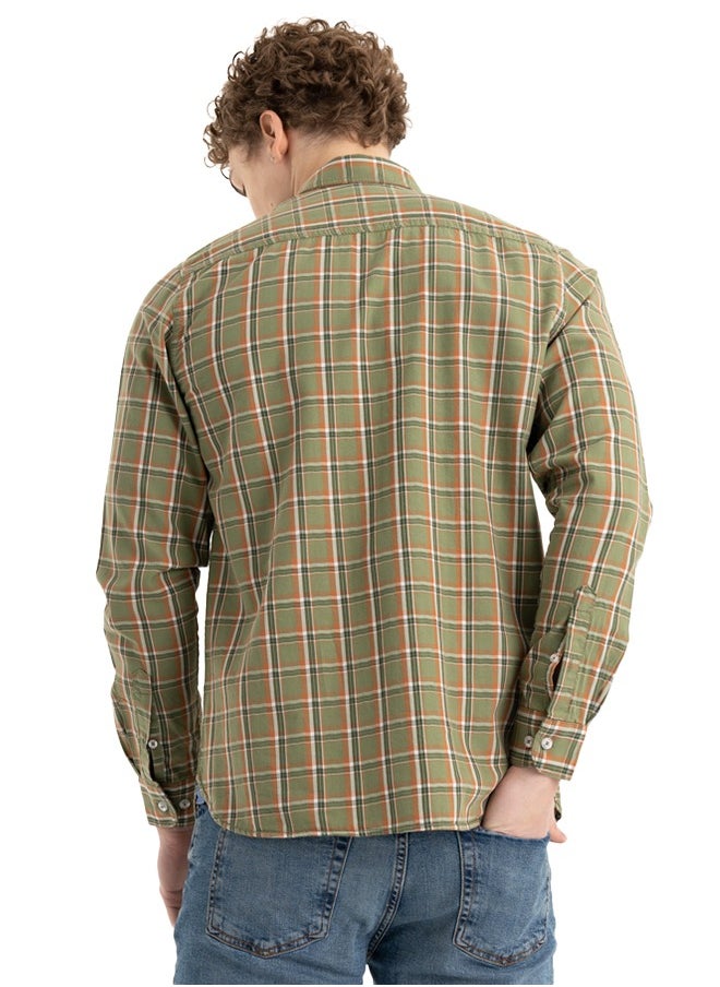 clever - Shirt Men's, Stylish, Oxford Cotton ,Green, Multicolor - Image 1