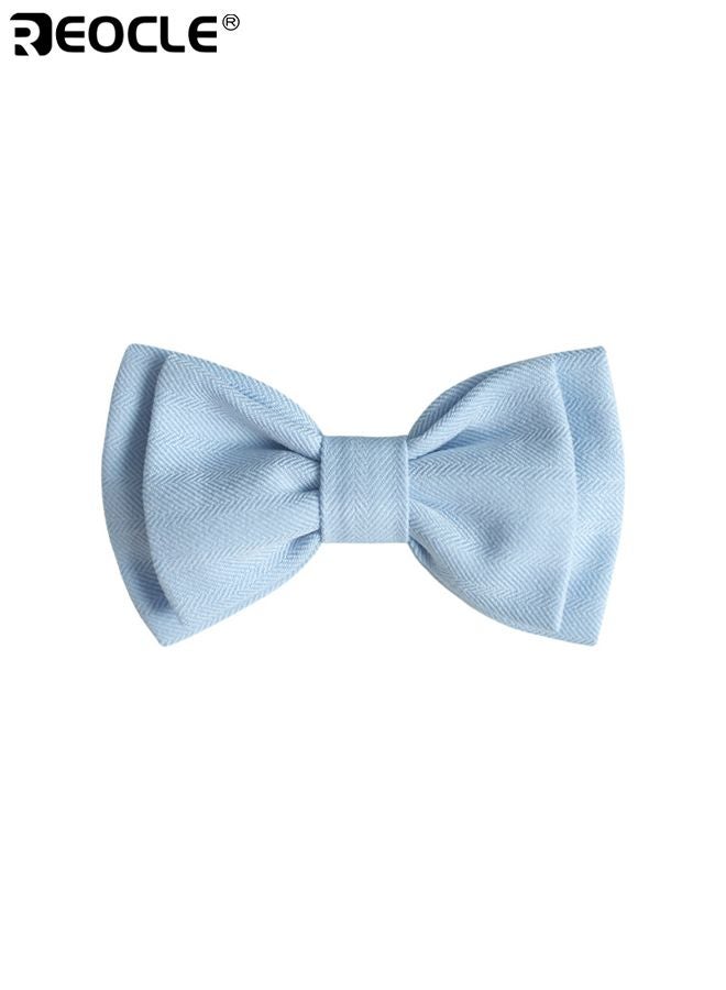 REOCLE 3PCS Kid's Bow Ties with Polyester Satin Fabric and Adjustable Neck Design Classic Bowties with Solid Color for Wedding Party Formal Wear - Image 3