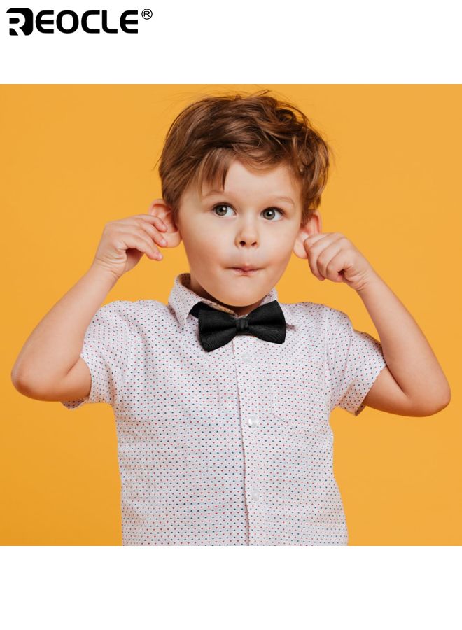 REOCLE 3PCS Kid's Bow Ties with Polyester Satin Fabric and Adjustable Neck Design Classic Bowties with Solid Color for Wedding Party Formal Wear - Image 2
