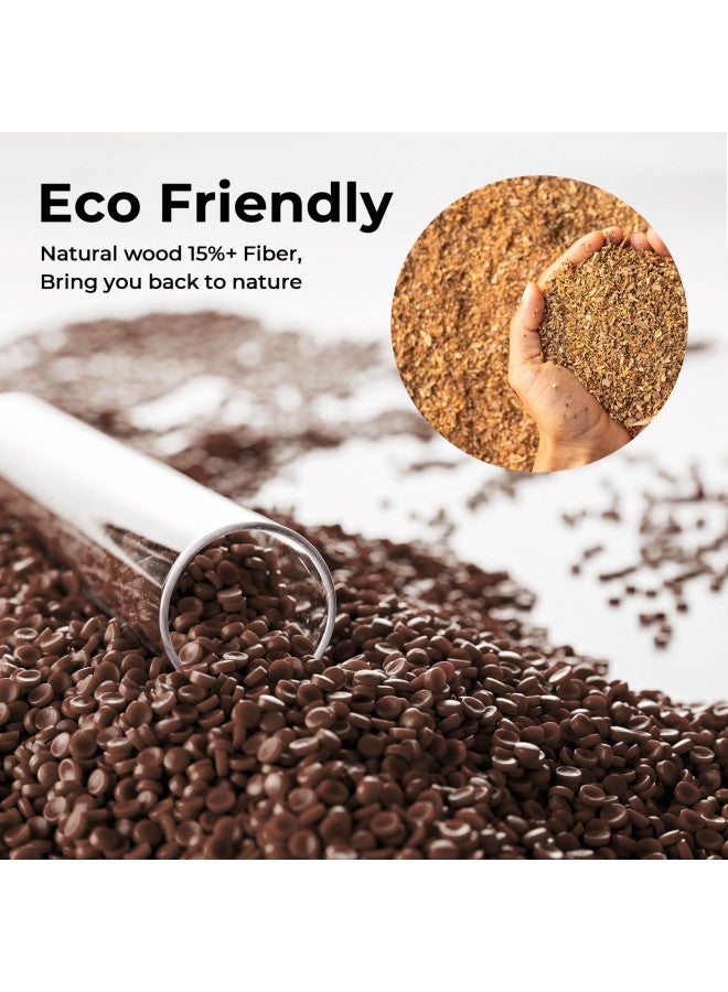 AMOLEN Dark Walnut Wood 3D Printter Filament 1.75mm +/-0.02mm PLA 3D Printing Filament Wood pla Filament with Real Wood Fiber Wood Texture Filament,1KG - Image 3