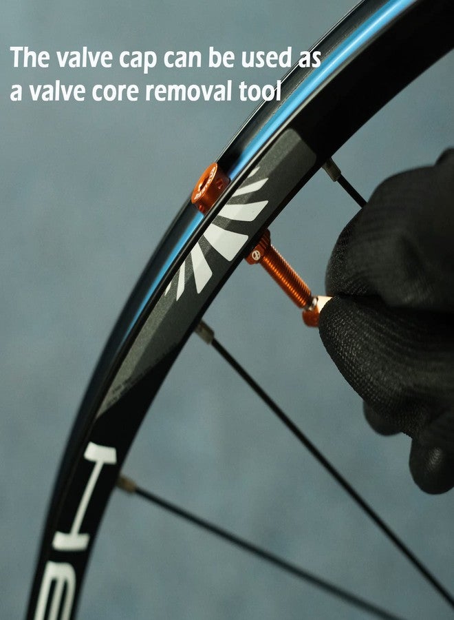 Thinvik Super Light Alloy Presta Tubeless Valve Stem Kit - 48mm, 2 Pieces (with Aluminum Alloy Valve Cap) + Valve Core Removal Tool (Black) - Image 5