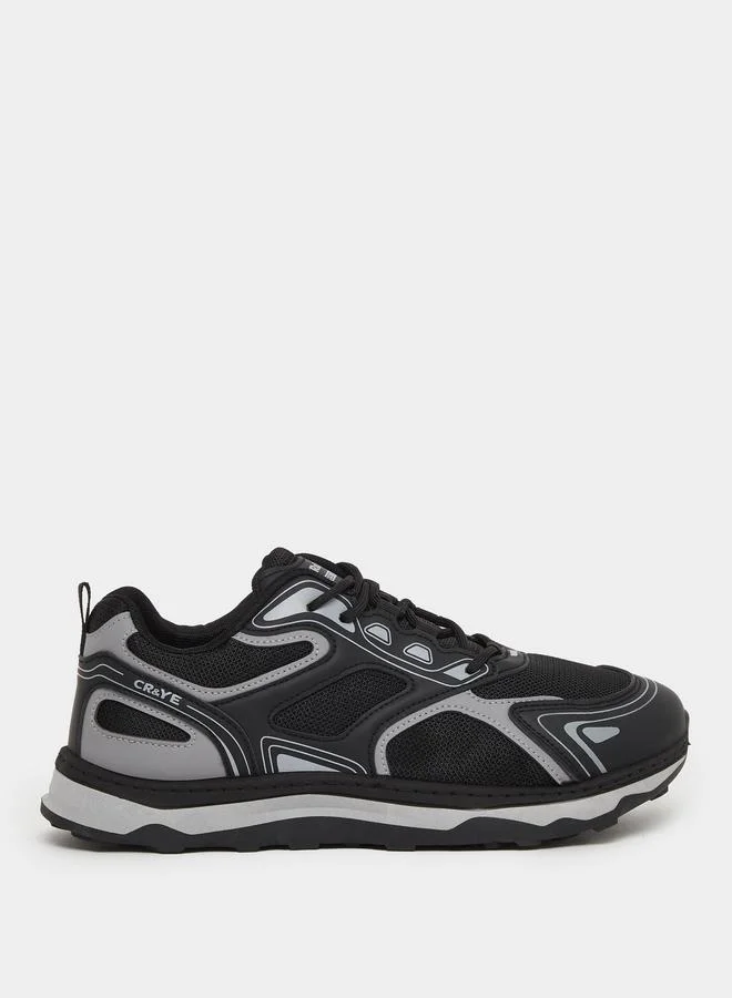 ستايلي Styli Color Block Lace Up Sneakers