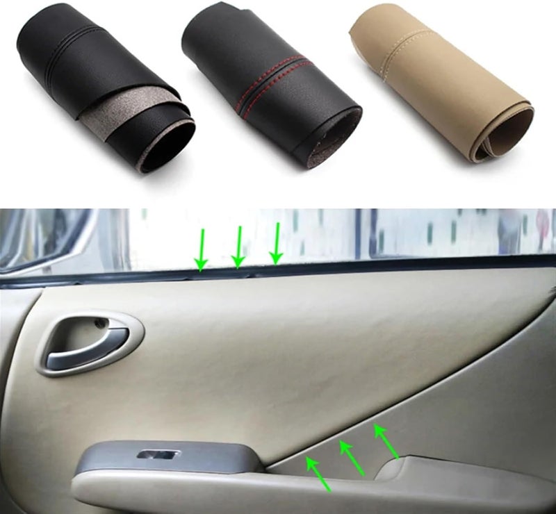 QASULER Microfiber Leather Door Handle Covers for Jazz 2004-2007 - Image 5