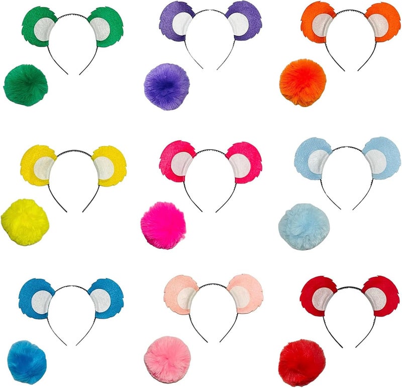 windforgecraft Bear Ears and Tail Set - Cute Headbands with Plush Tail & Bear Ears - Universal Size Makeup Headband, Halloween Cosplay for Adult Kids Teenagers Borato - Image 1