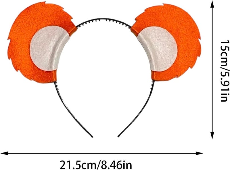 windforgecraft Bear Ears and Tail Set - Cute Headbands with Plush Tail & Bear Ears - Universal Size Makeup Headband, Halloween Cosplay for Adult Kids Teenagers Borato - Image 5