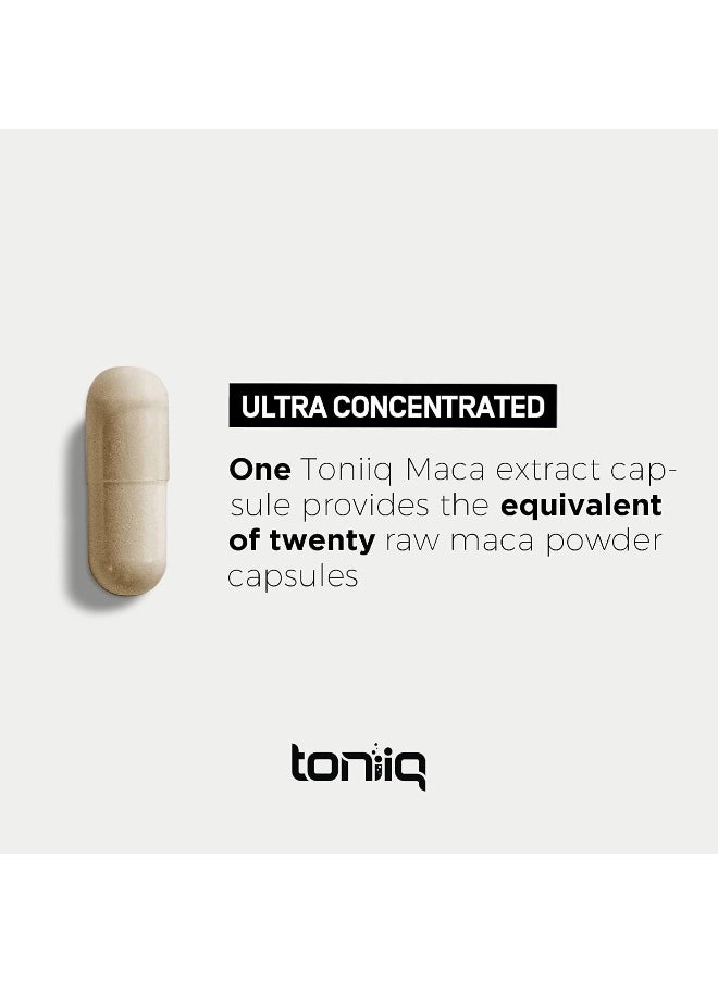 Toniiq Single Origin Wildcrafted Maca Root Capsules - Ultra High Strength - 10,000Mg 20X Concentrated Extract - The Strongest Peruvian Maca Root Powder Available - Gelatinized Black, Red And Yellow Complex  - Image 4