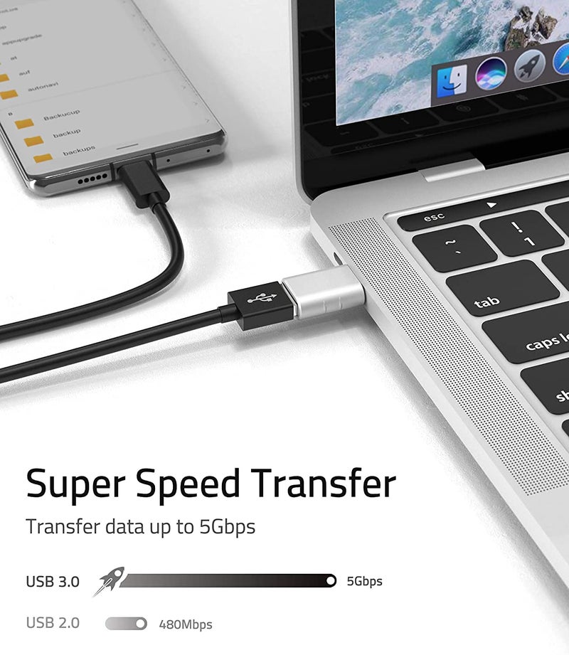 rts USB C to USB Adapter Pack of 2 USB C Male to USB 3.0 Female Adapter Compatible with iPhone 17 16 15 Plus Pro Max/iPad, Laptop, Smartphone, Mobile, Notebook, Pen Drive Tablets & Type C Devices - Image 2
