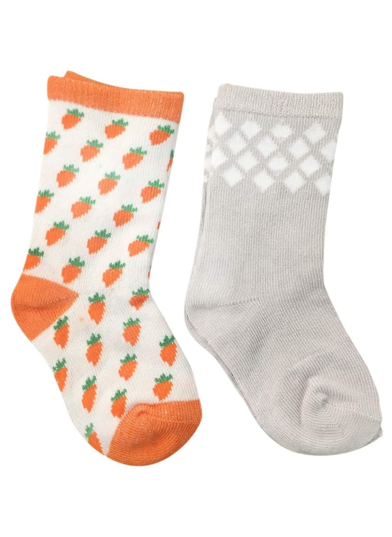 Bugs Bunny Bug Bunny Bamboo Cotton Sock - Printed (Pack Of 2) - White/Grey 12-24M  - Image 3