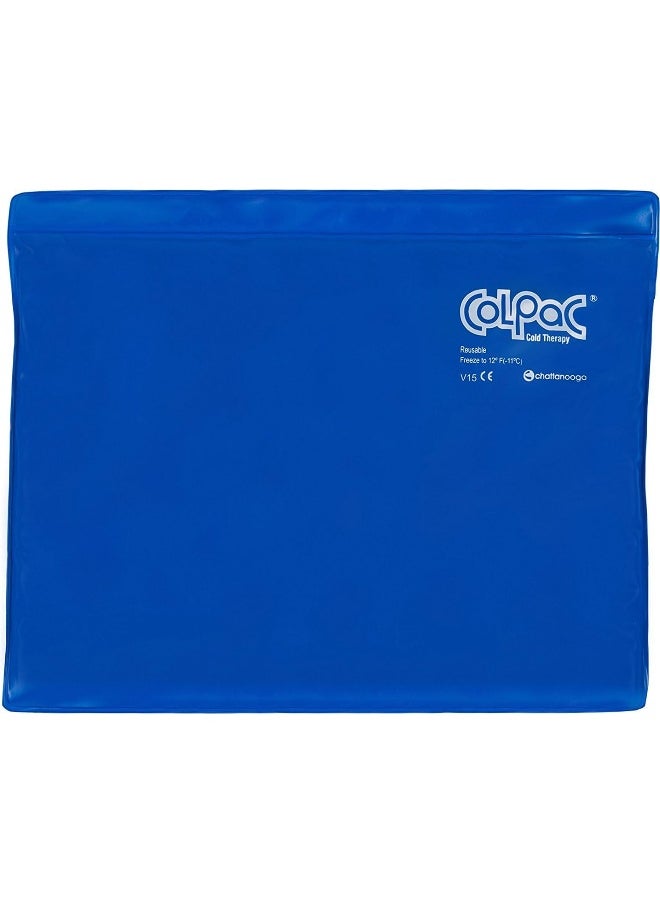Chattanooga Chattanooga ColPac Reusable Gel Ice Pack Cold Therapy for Knee, Arm, Elbow, Shoulder, Back for Aches, Swelling, Bruises, Sprains, Inflammation (11"x14") - Blue  - Image 1