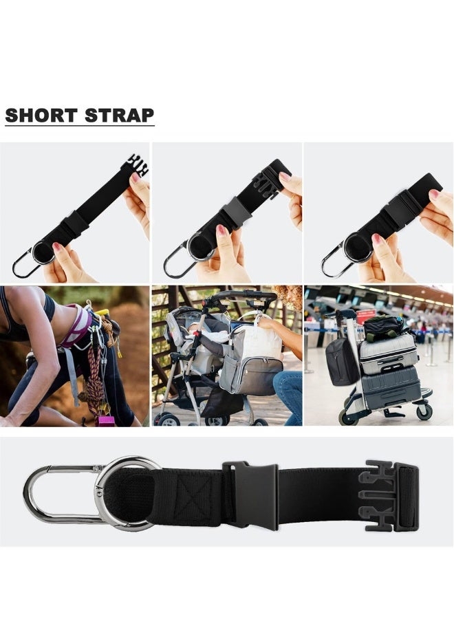 Elastic Jacket Gripper Travel Strap, Suitcase Straps Belts with D-Ring Hooks and Buckle, Heavy Duty Luggage Straps for Travel Luggage, Hands Free Travel Accessories (4 Pack) - Image 4