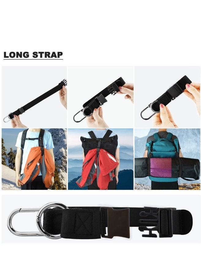 Elastic Jacket Gripper Travel Strap, Suitcase Straps Belts with D-Ring Hooks and Buckle, Heavy Duty Luggage Straps for Travel Luggage, Hands Free Travel Accessories (4 Pack) - Image 5