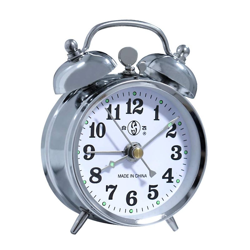 KEYPOWER Alarm Clock Mechanical Wind Twin Bell Double Bell Small - Image 1