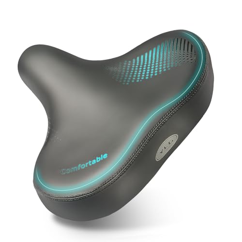 YLG Oversized Bike Seat Compatible with Peloton - Extra Wide Comfort Foam Saddle for Women & Men, Waterproof Shock Absorbing Replacement for Peloton Bike & Bike+ - Image 1